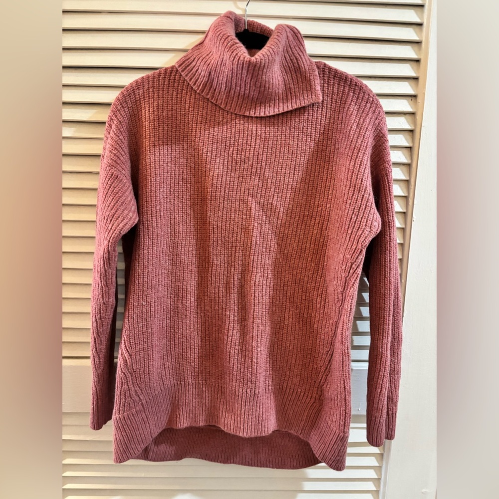 Lou & Grey Dusty Rose Turtleneck Sweater